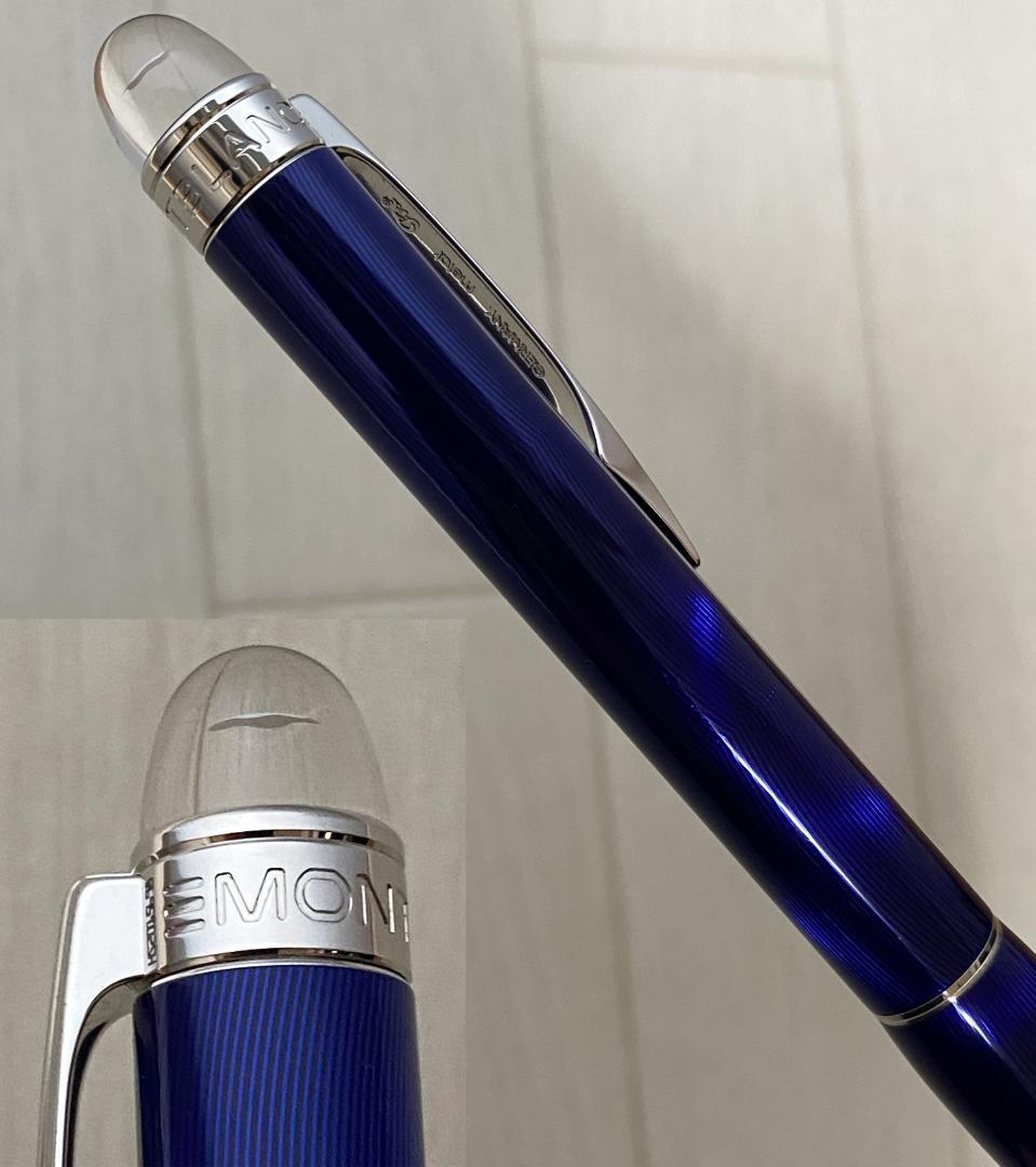 希少 美品 モンブラン スターウォーカー クールブルー ボールペン 新品リフィル