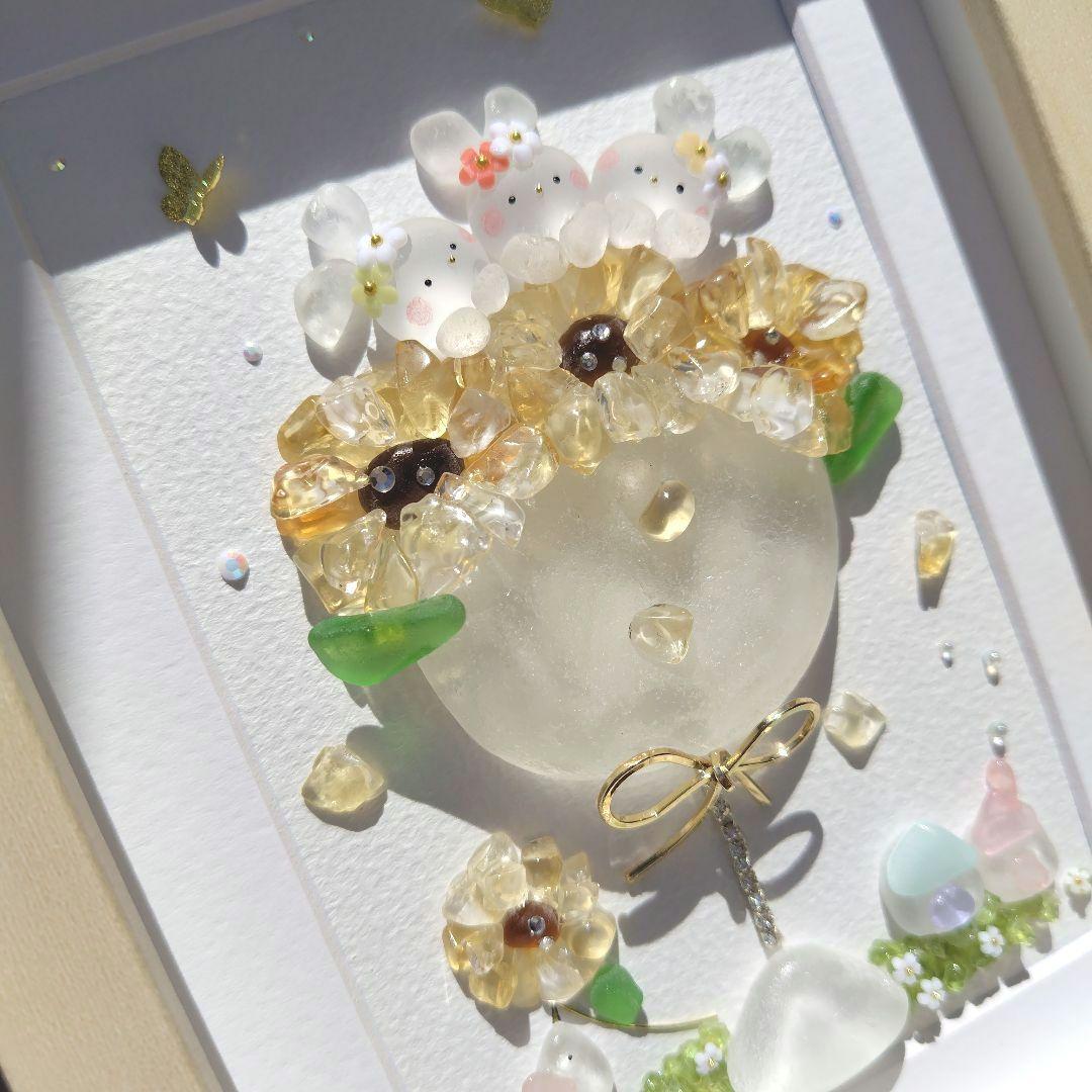 シーグラスアート『 向日葵カクテル•*¨*•.¸♬︎』他4点