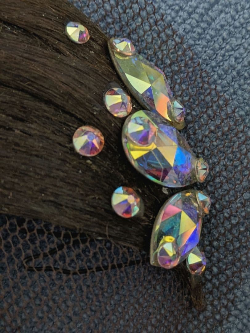 社交ダンス　競技ダンス　前髪用 　ヘアアクセサリー スワロフスキー