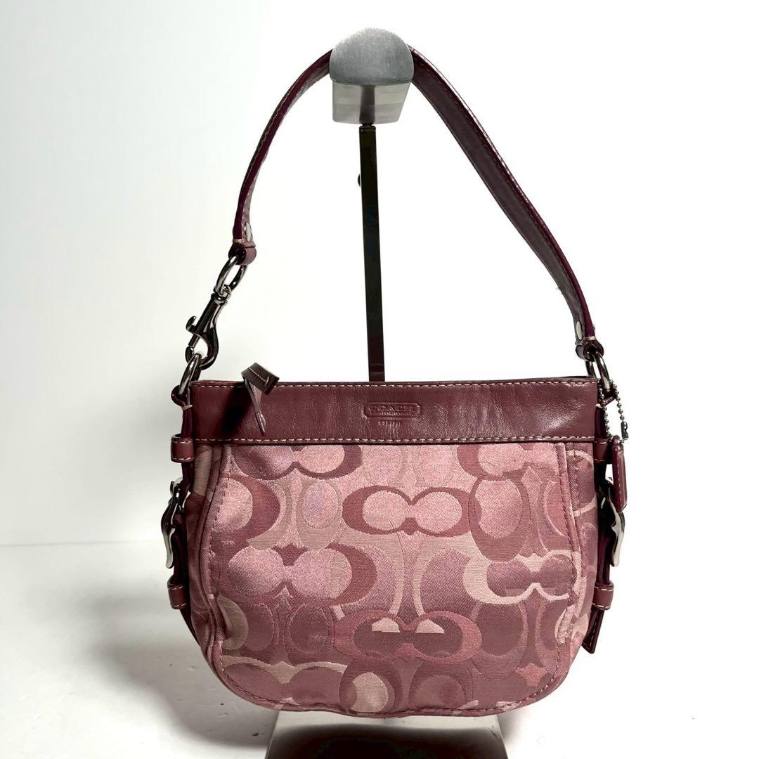 バッグ Coach Signature One Shoulder Pink
