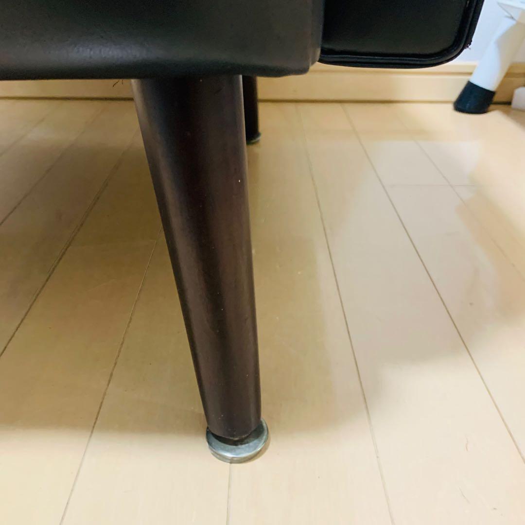 ヴィンテージ 1人がけソファー レトロ 大きめ ふかふか ひじ掛け レザー