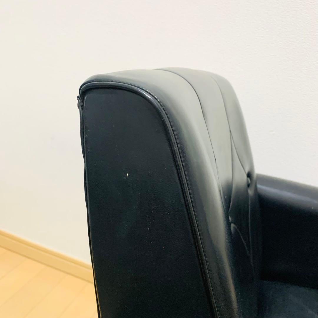 ヴィンテージ 1人がけソファー レトロ 大きめ ふかふか ひじ掛け レザー