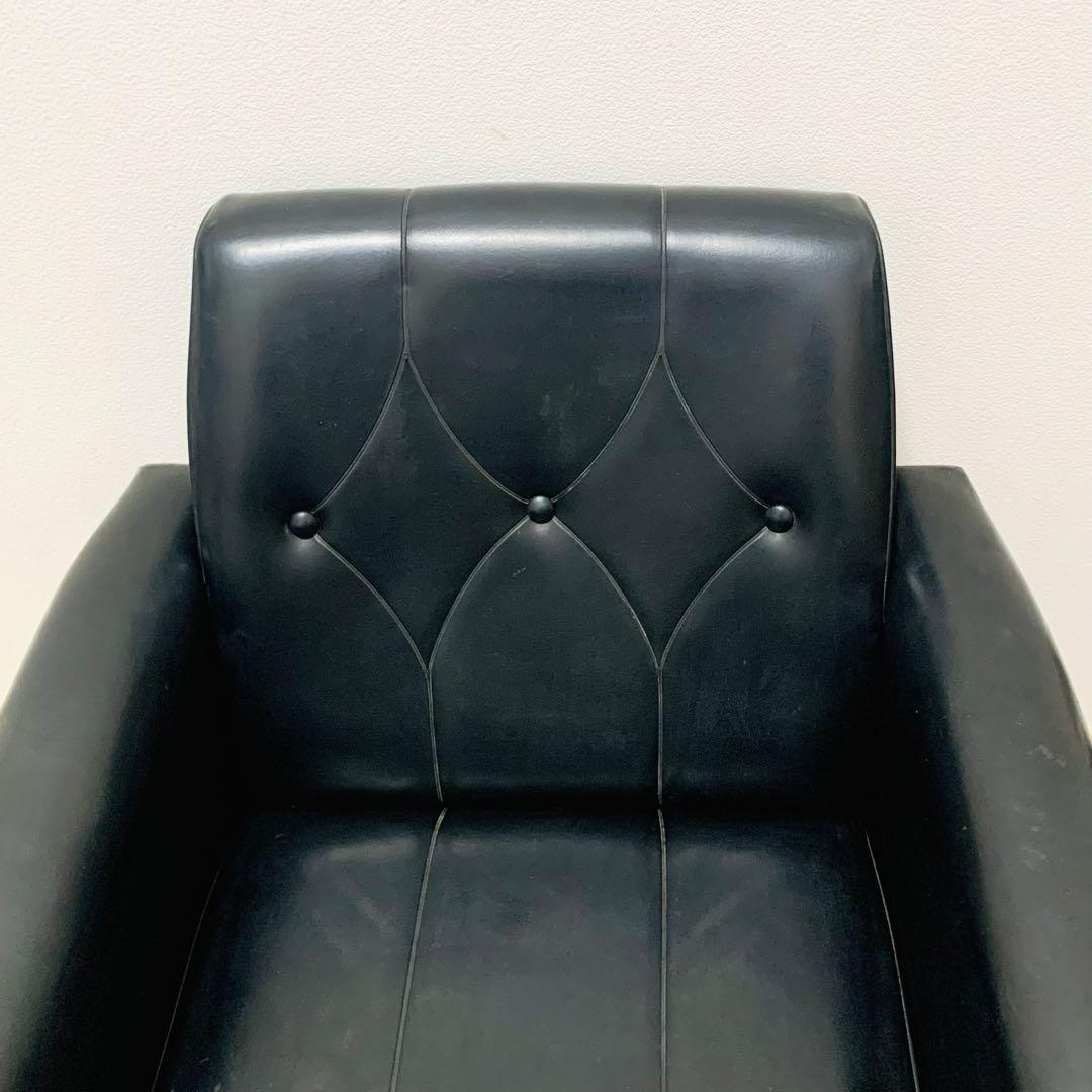 ヴィンテージ 1人がけソファー レトロ 大きめ ふかふか ひじ掛け レザー