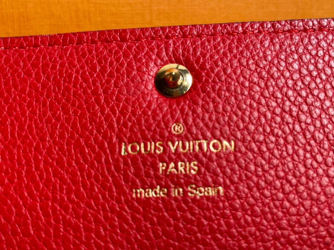 【極美品】LOUISVUITTONアンプラント レザー スリーズレッド　名刺入れ