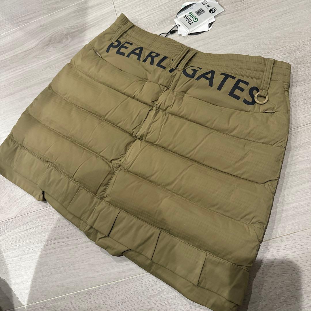 PEARLY GATES カーキ キルティングスカート