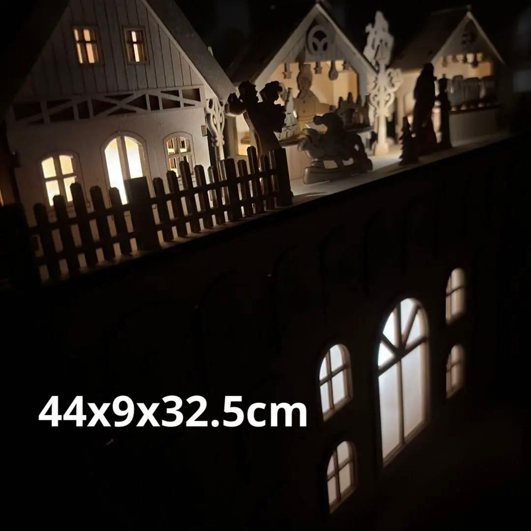 北欧ノルディックの木製アドベントカレンダーX'mas 乾電池式ライト