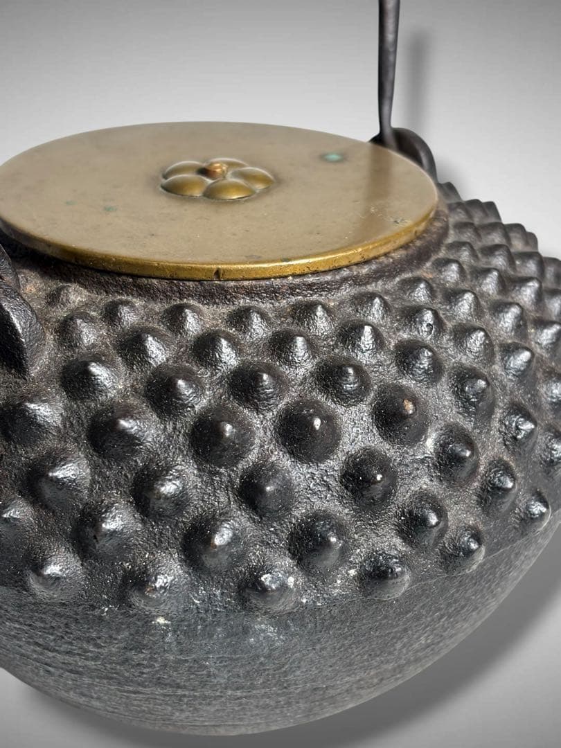 #龍文堂造 鬼あられ 鬼霰 鉄瓶/骨董