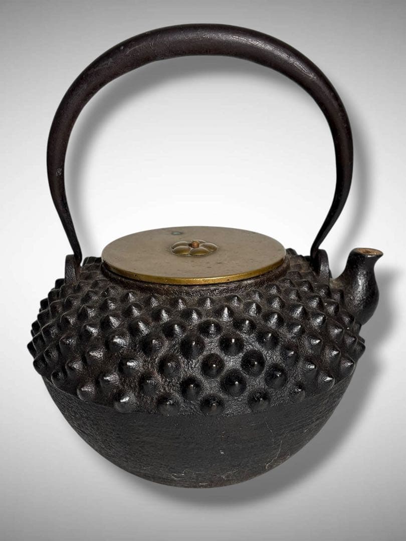 #龍文堂造 鬼あられ 鬼霰 鉄瓶/骨董