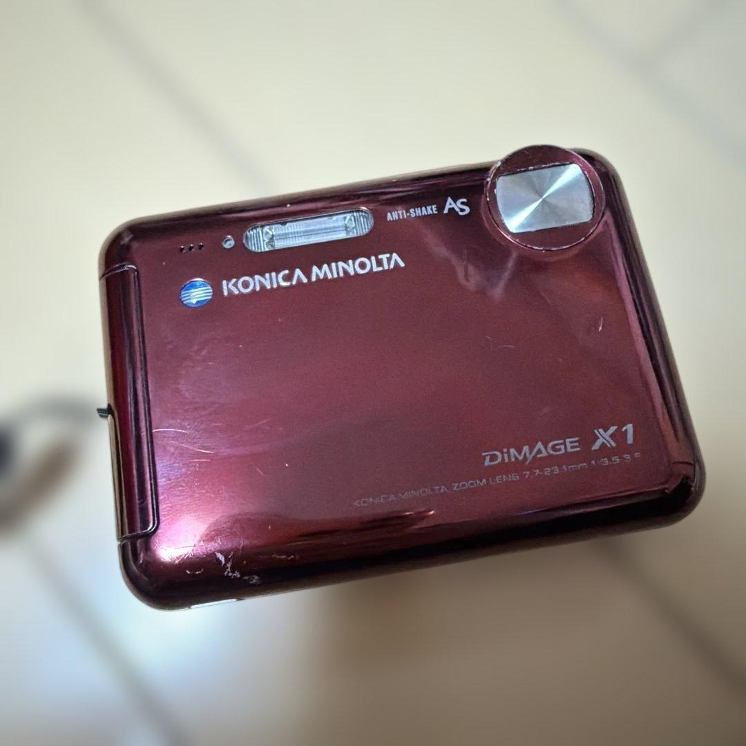KONICA MINOLTA デジタルカメラ DiMAGE X1 ワインレッド