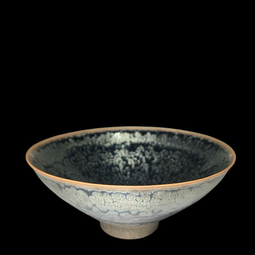 鎌田幸二 燿変油滴茶碗 共箱 共布 栞 天目茶碗