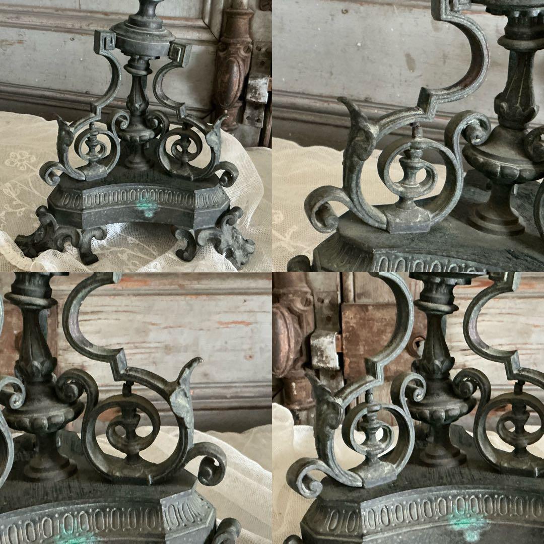 １９世紀中期　フランスアンティーク　祭壇用大きな燭台　教会　キャンドルスタンド