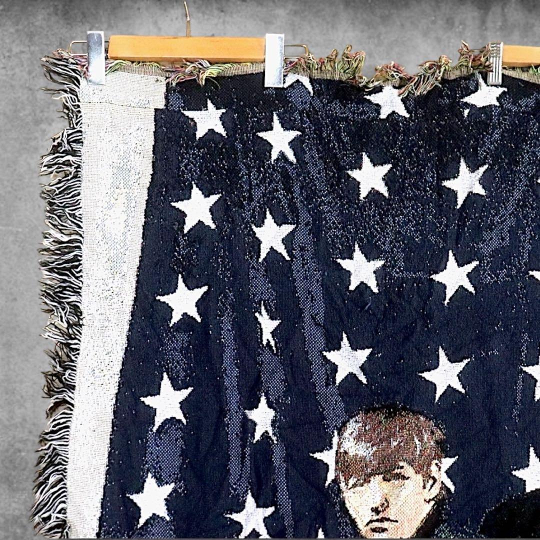 BOKJ バンド ラグ タペストリー 古着 ビートルズ 星条旗 アメリカ