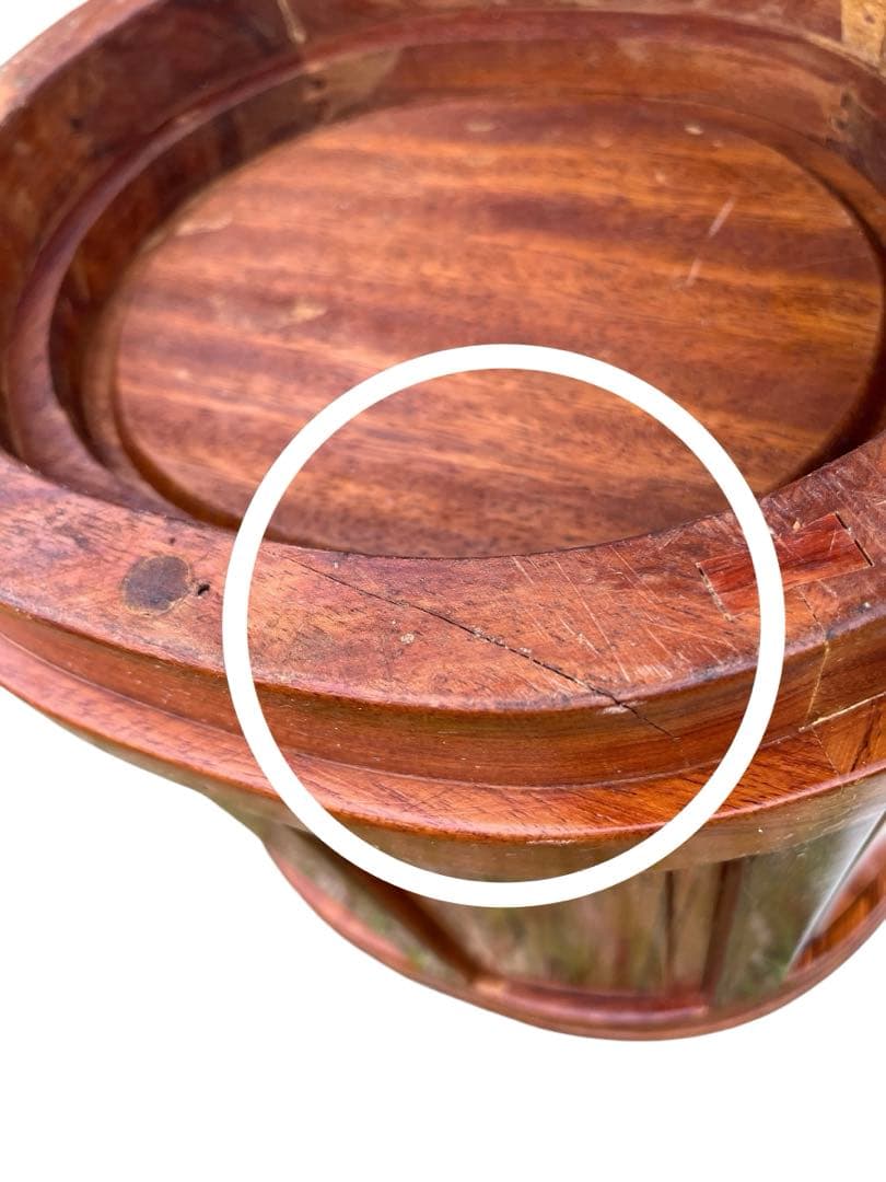 ミニ箪笥　引出三段　象嵌細工　花梨　天然木