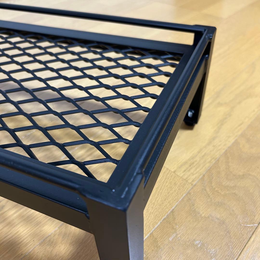 アイアンシェルフ　スチールメッシュ　収納棚 植物棚　ブラック