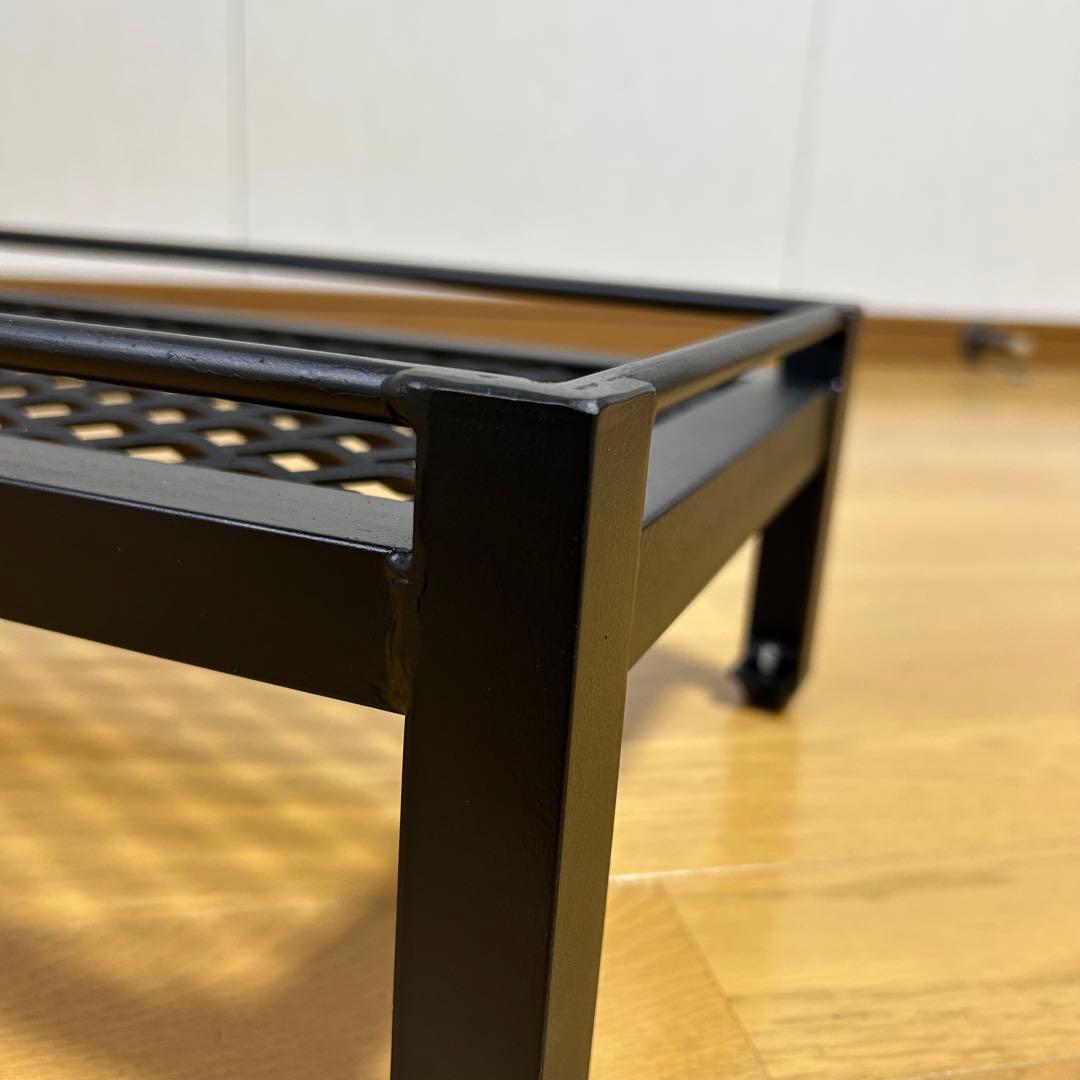 アイアンシェルフ　スチールメッシュ　収納棚 植物棚　ブラック