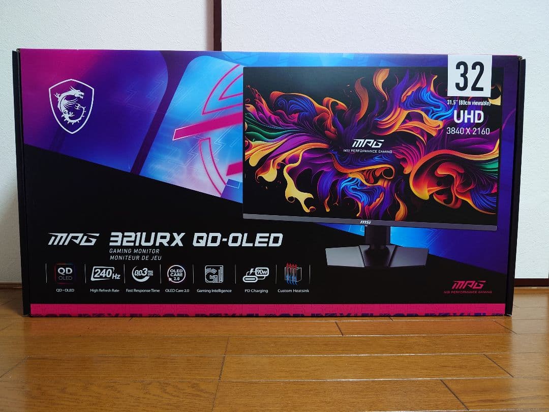 Y*）様 MSI MPG 321URX QD-OLED 32インチ