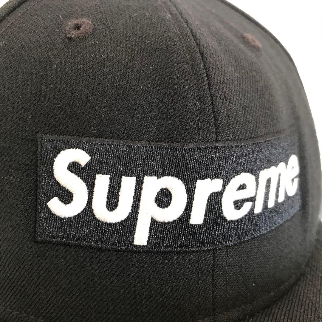 ボックスロゴ シュプリーム（Supreme）ニューエラ キャップ 黒色