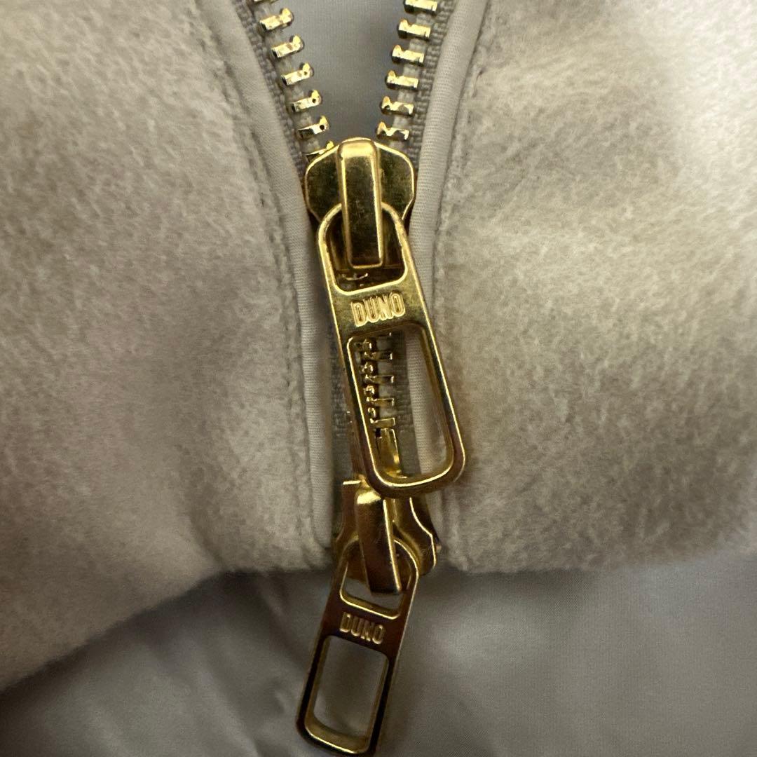 デュノDUNO ダウンコート アウターフード切替 ウール 44アイボリー