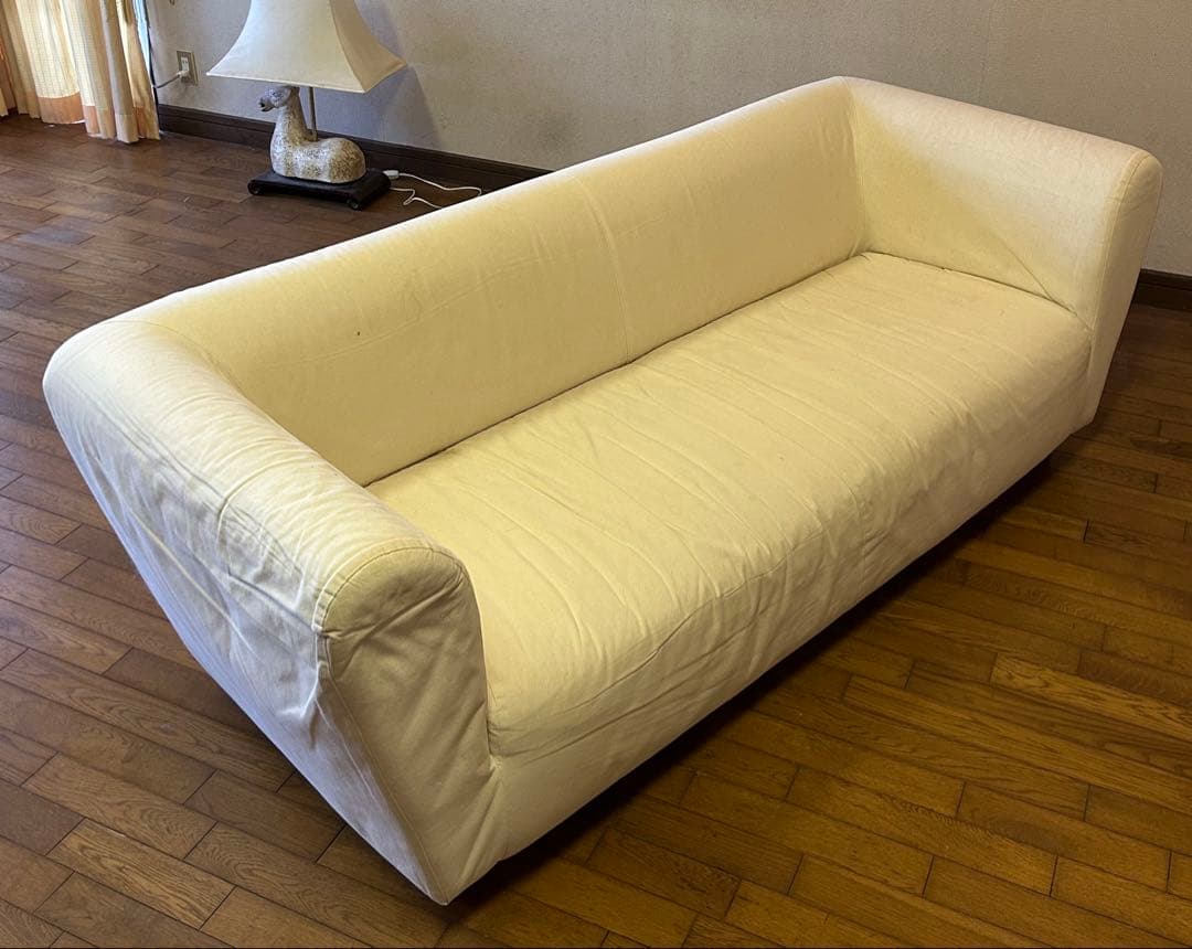 ドリームベット　ホワイトきなり　3人掛けソファ　幅188cm