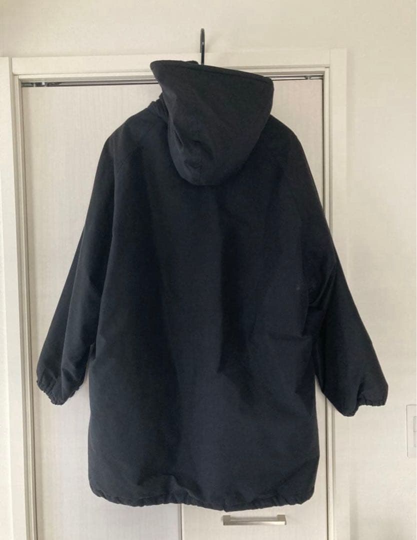 COMOLI 20AW コットンシルクフーデッドコート NAVY SIZE1