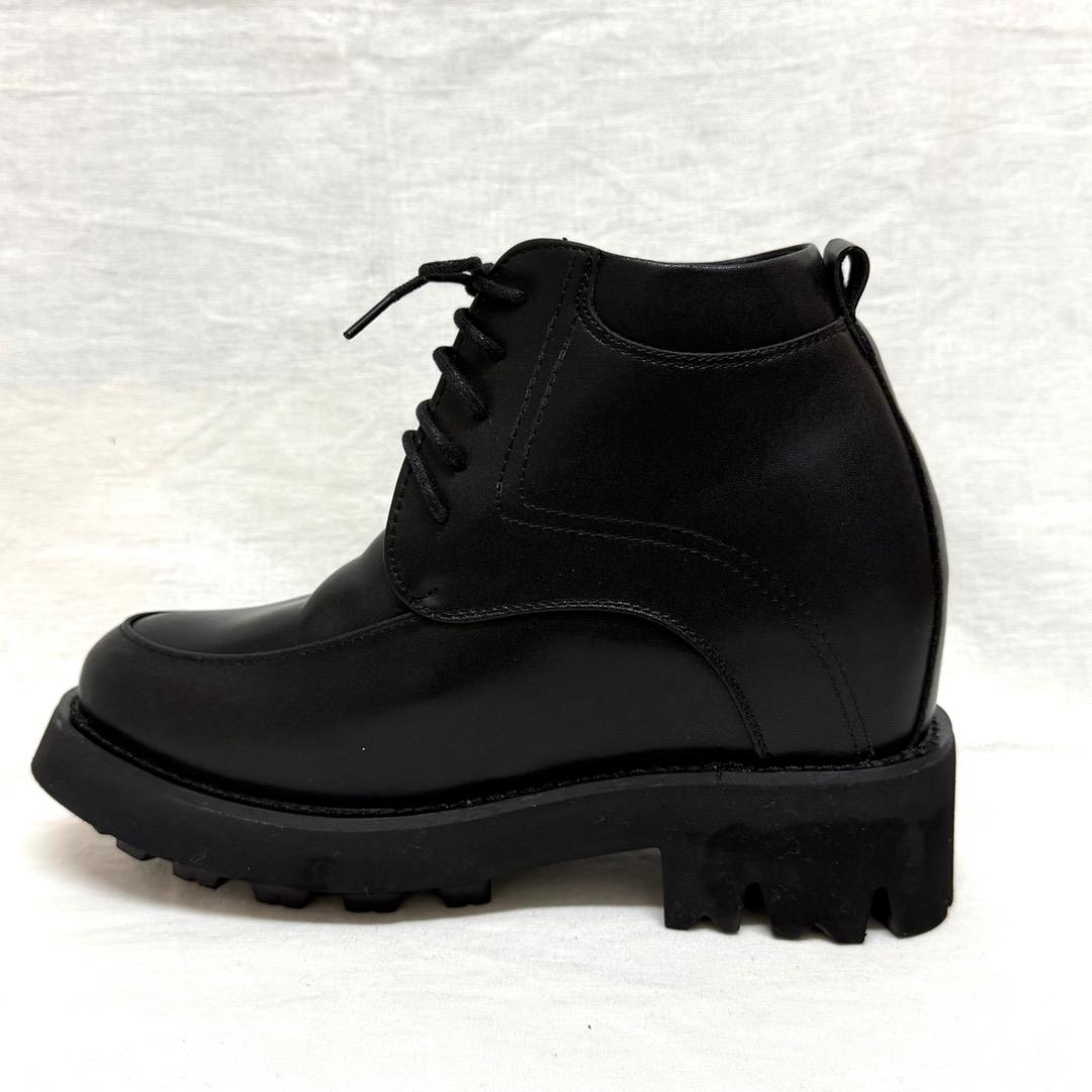 シークレットシューズ コスプレ 革靴 黒 15cm