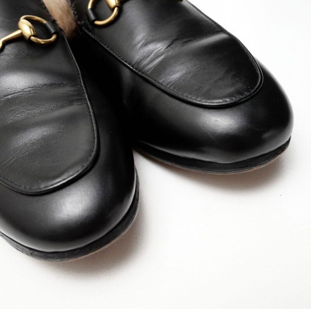 美品✨ GUCCI グッチ プリンスタウン ホースビット ファー サンダル