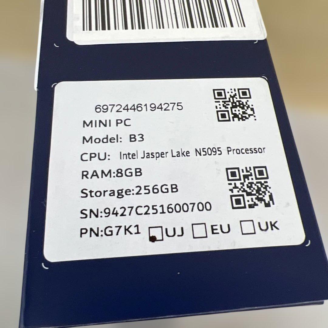 601188　未開封Bmax ミニpc B3 8GB+256GB