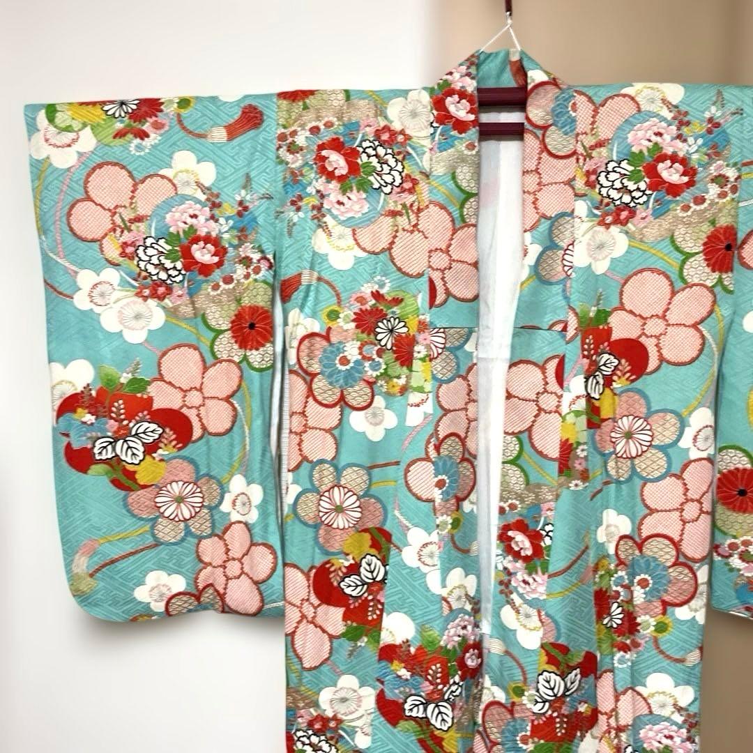 アンティーク　女の子　子供着物　大正ロマン　七五三　十三詣り着物