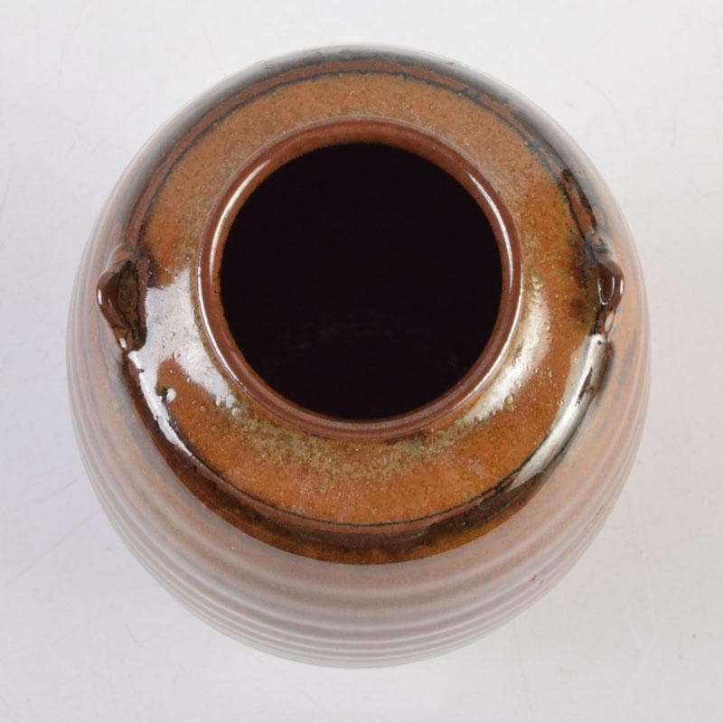 茶道具　高取焼　十三代高取八仙作　肩衝茶入　仕覆付　共箱　V　9139