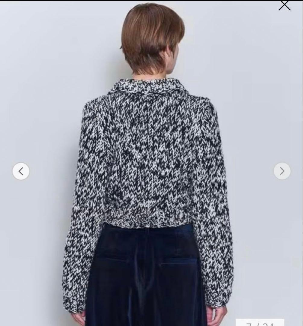 ＜6(ROKU)＞ウール ローゲージ カーディガン