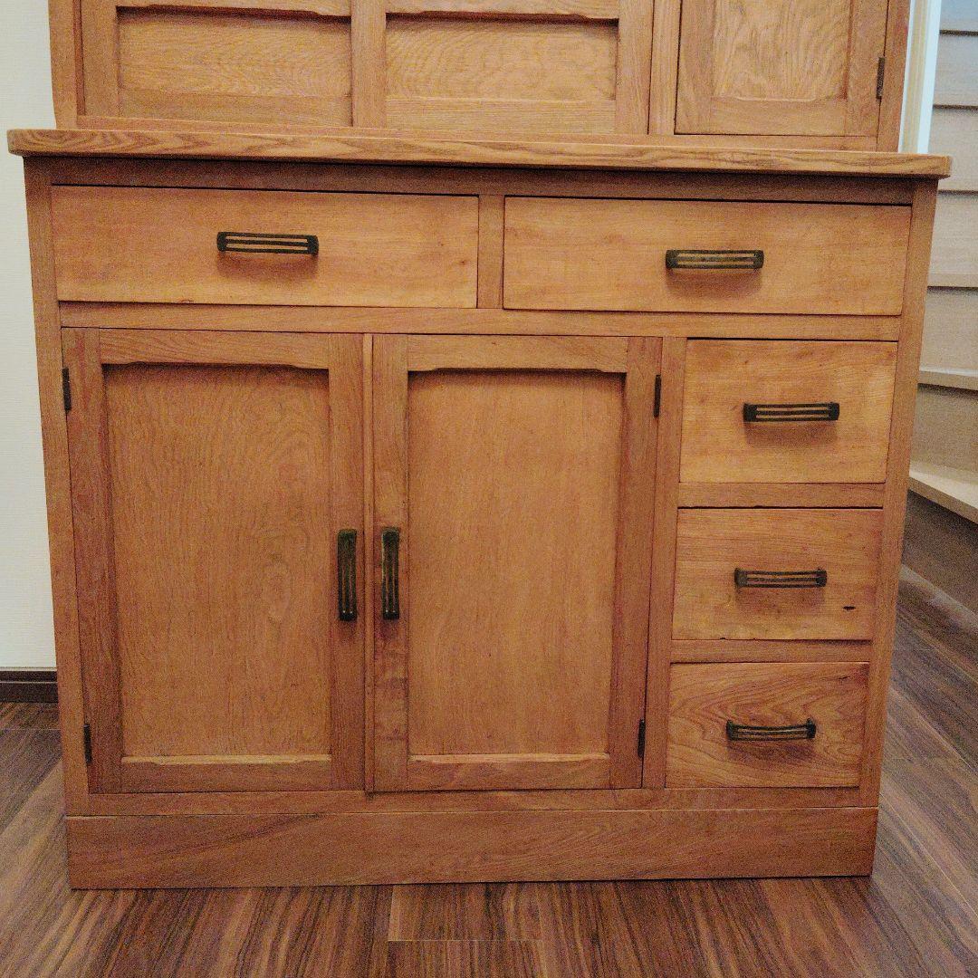 天然木キッチン収納キャビネット