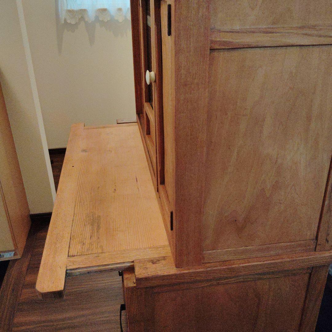 天然木キッチン収納キャビネット