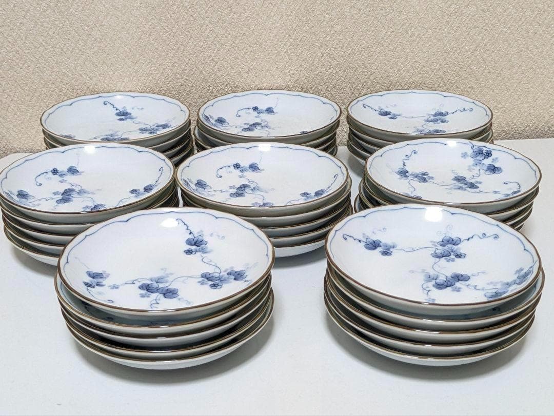 【新品未使用】美濃焼 つたぶどう 小皿 取り皿 13cm★40枚★バラ売り可