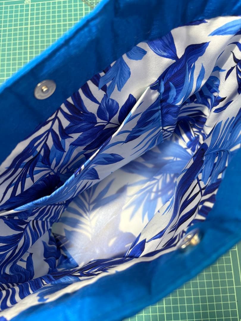 ハワイアンキルトトートバッグ　　　　　　グラデーションB 　　プルメリア&ホヌ