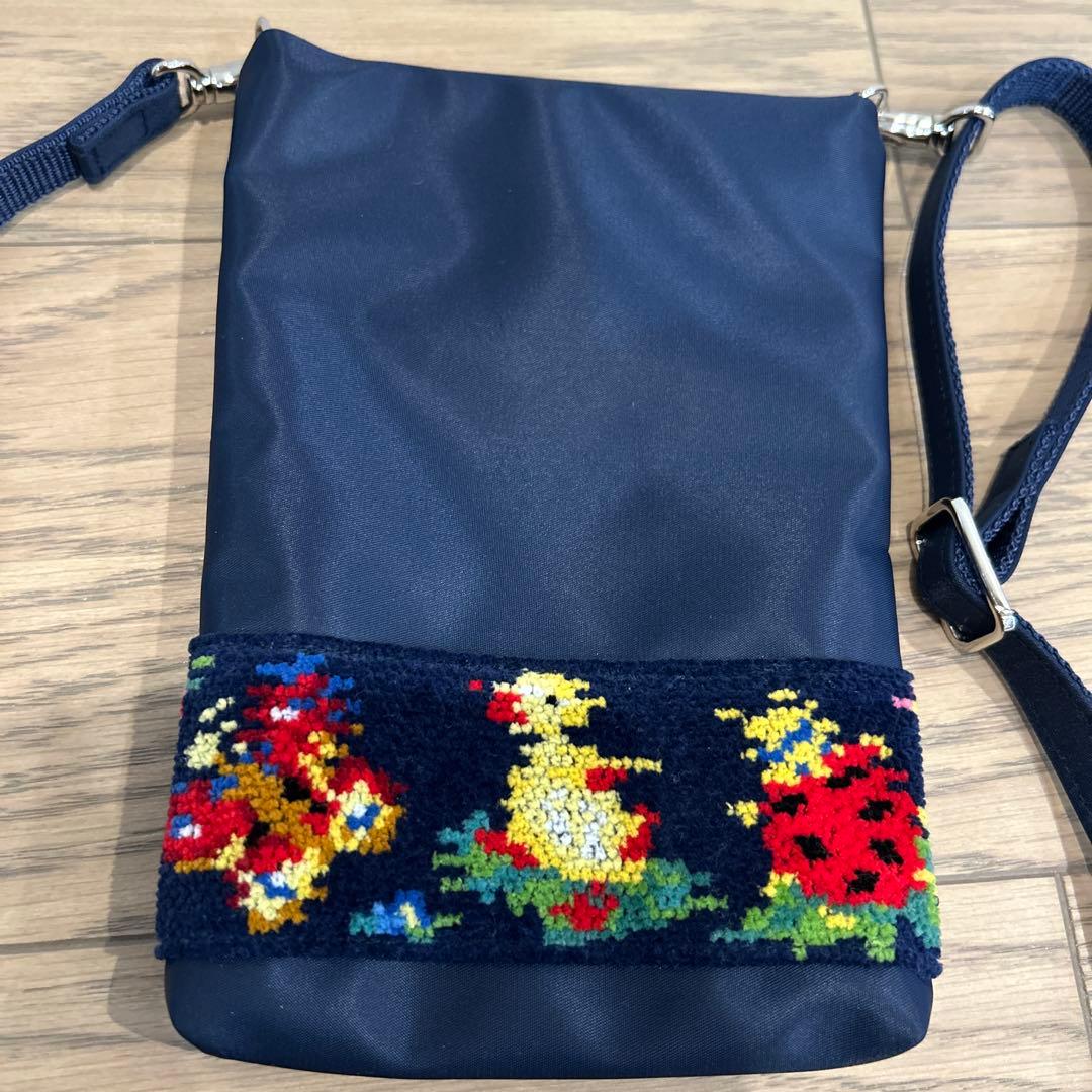 学校フェイラー　ネイビー スマホショルダーバッグ ハイジ柄