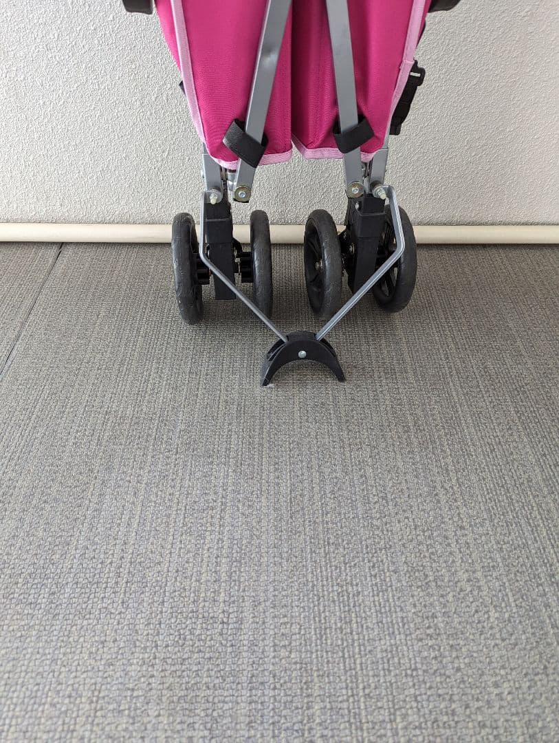 ピンク メッシュカバー付き ペットカート