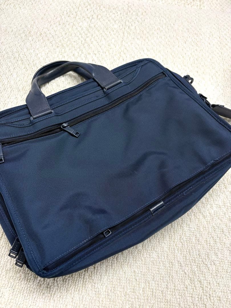 極美品★SHIPS別注TUMI 2way ALPHA3 ブリーフケース 紺