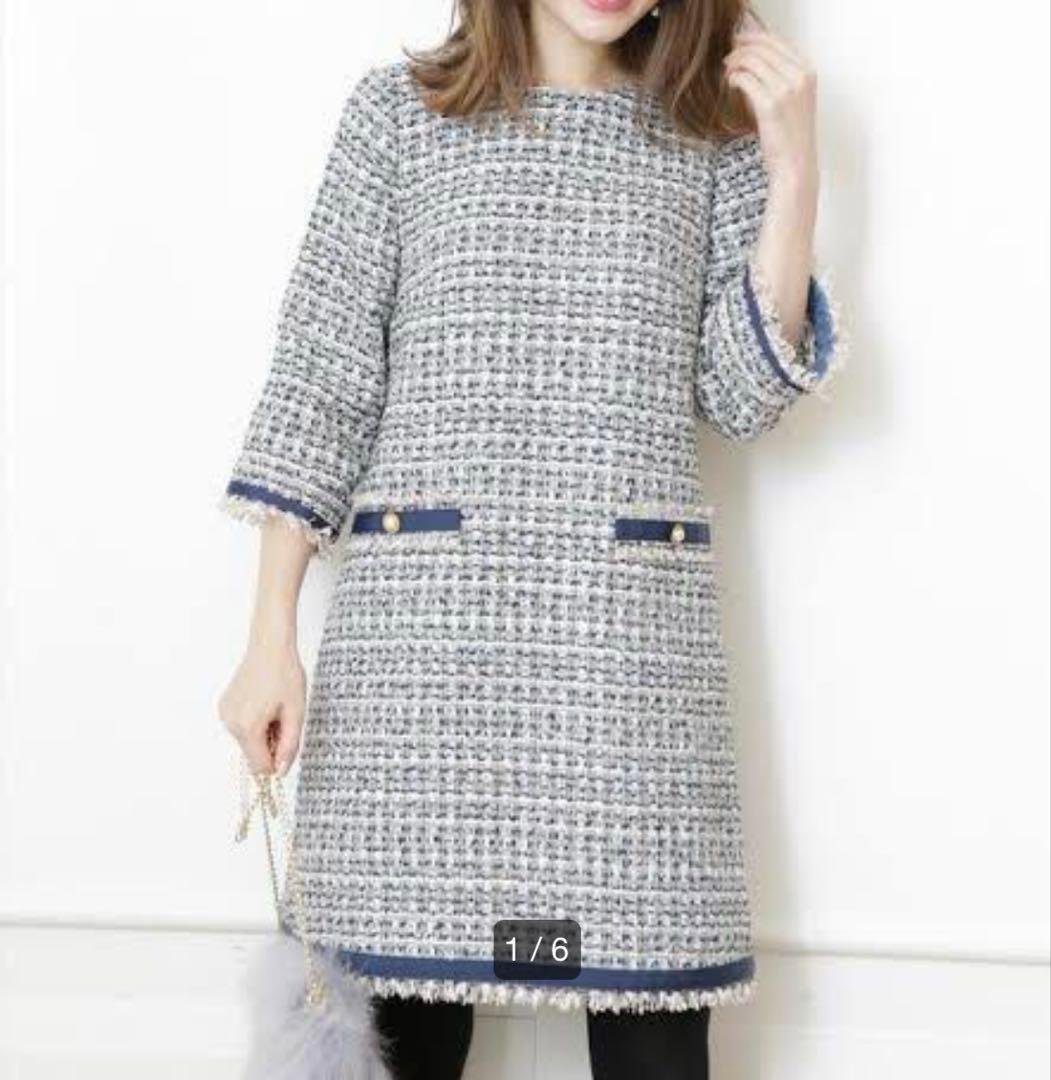 【新品未使用品タグ付き】Apuweiser-richeツイード ワンピース　M