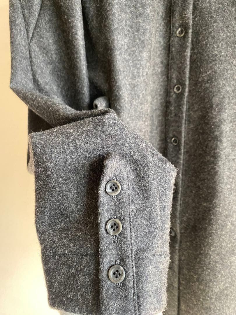 AKIKOAOKI ウール　シャツ　dementional shirts