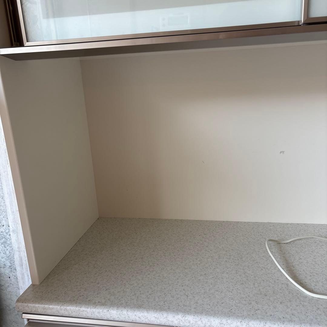 ニトリ 食器棚 アルミナ2 キッチンボード 120 おしゃれ 清潔感 C121