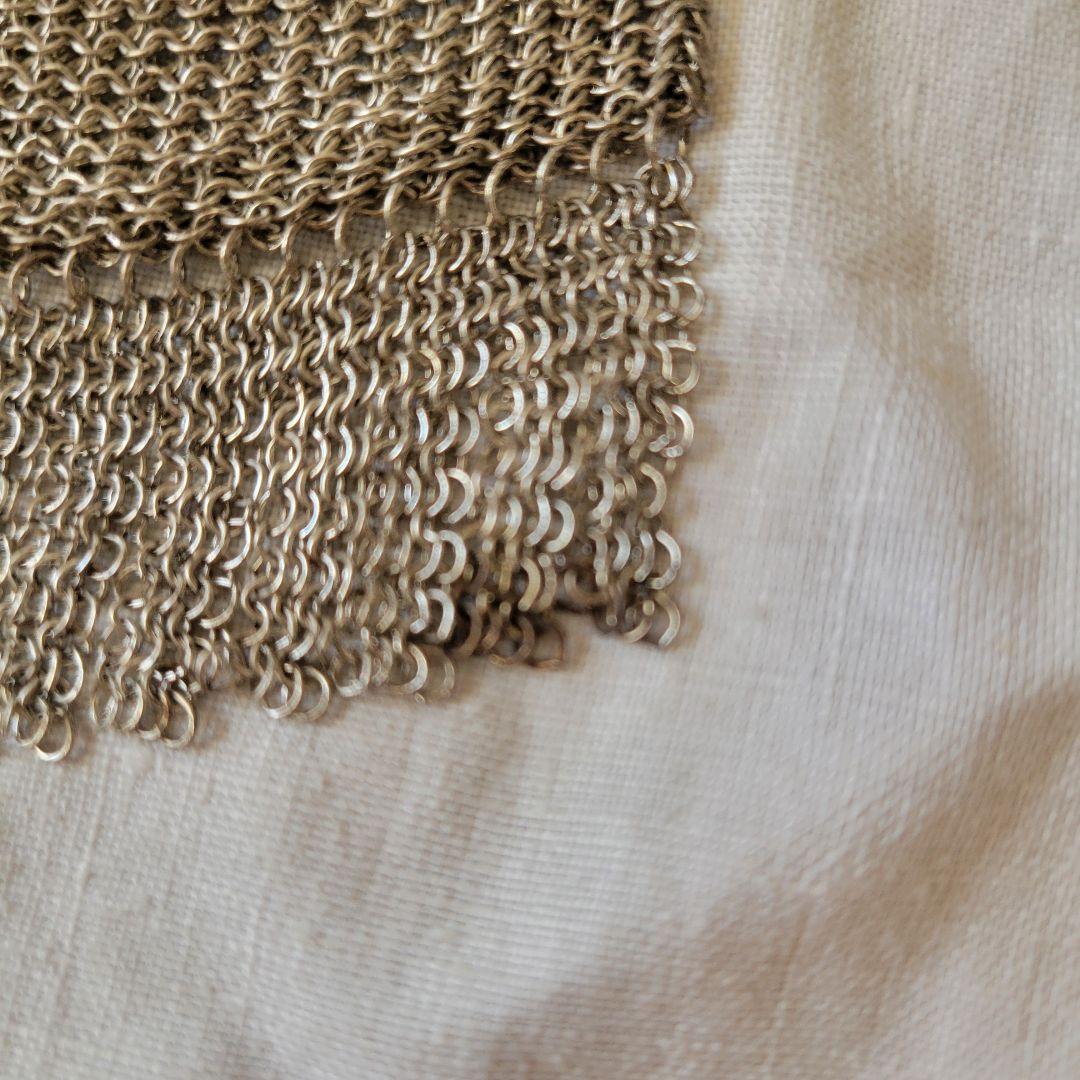 フランス　アンティーク　メタルメッシュパース　シャトレーン