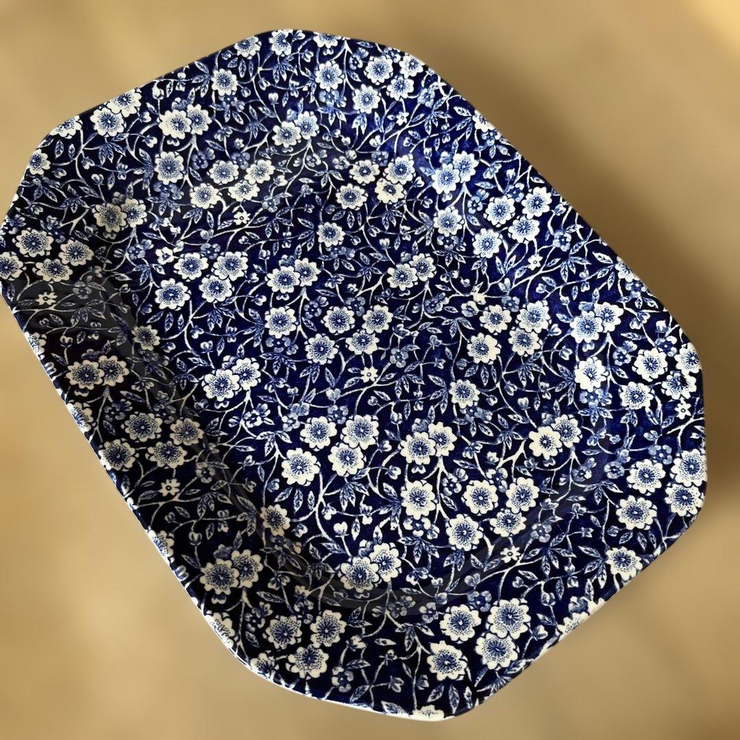 バーレイ社 ブルーキャリコ スクエアプレート