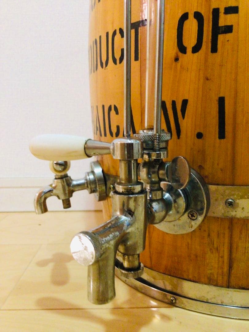 業務用 アンティーク 氷冷式アイスコーヒーサーバー 木樽型 店舗什器