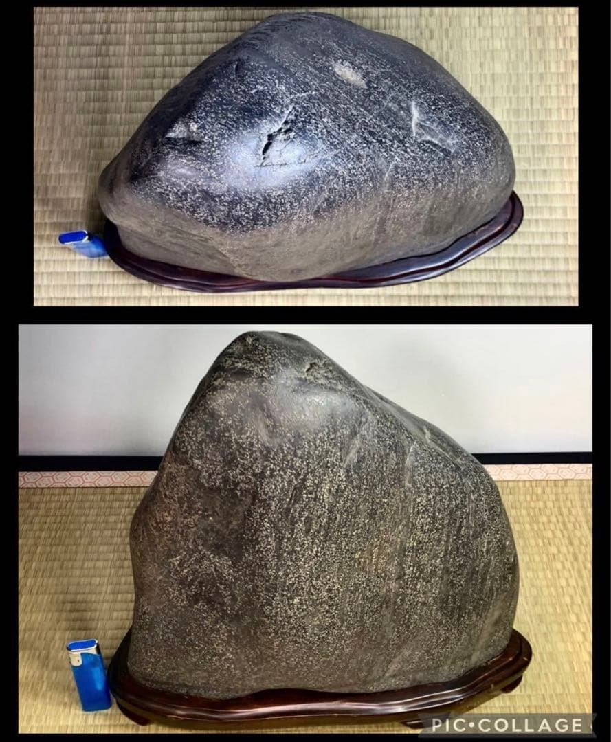 4258 瀬田川梨地石 ウブ  横36×高36(cm) 約25kg