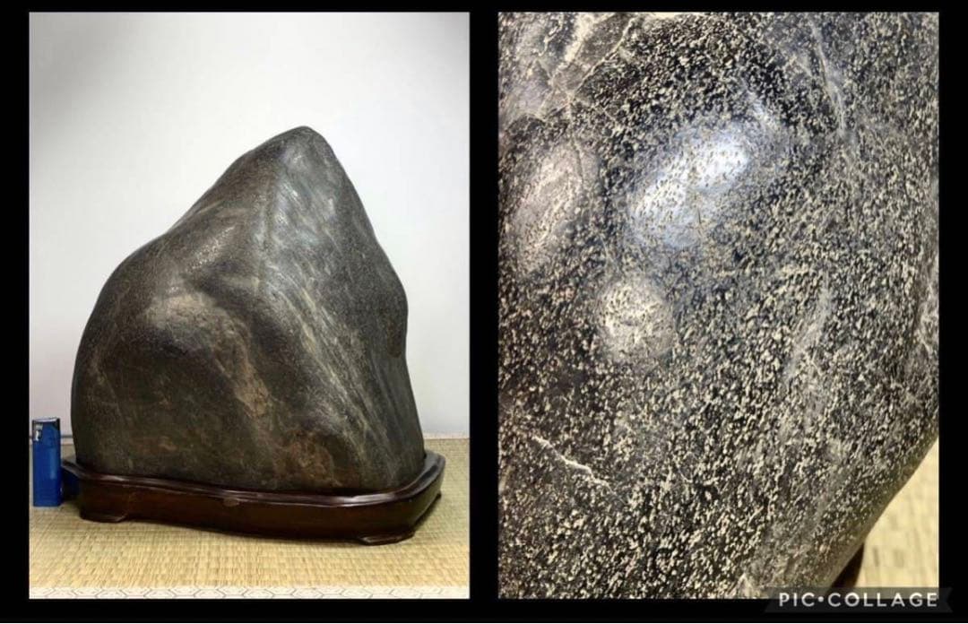 4258 瀬田川梨地石 ウブ  横36×高36(cm) 約25kg