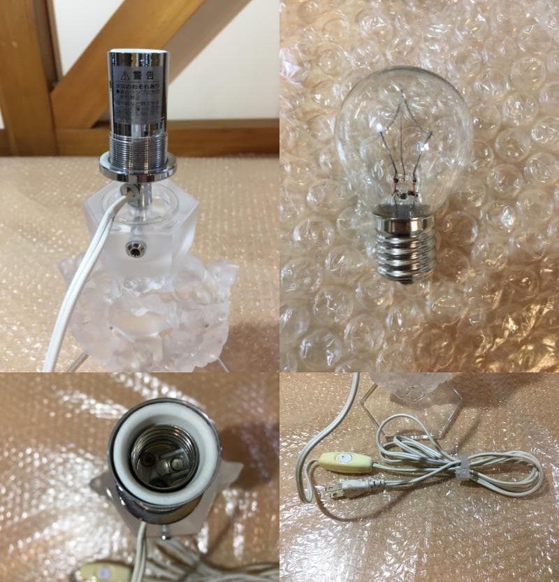 ○激レア LALIQUE Mésanges ラリック クリスタル テーブルランプ