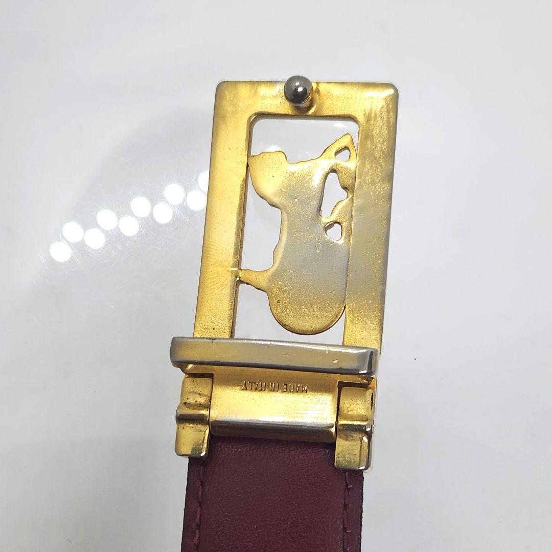 ゴールド 馬車金具 リバーシブル レザーベルト CELINE セリーヌ