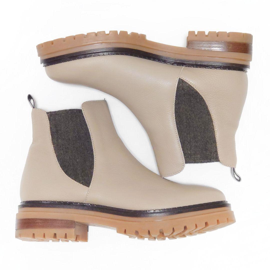 美品 ルーカグロッシ サイドゴア タンクソール ショートブーツ ルカグロッシ