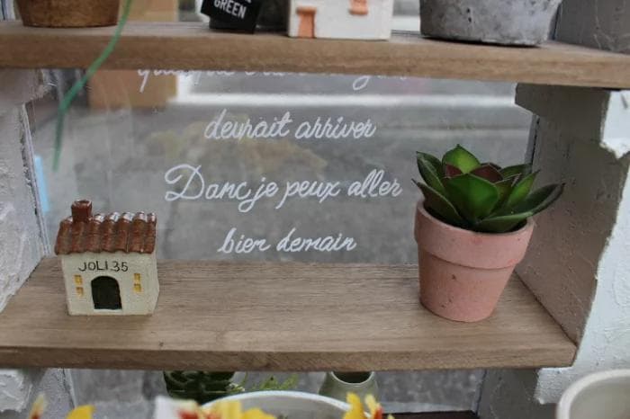 【モルタルガーデン】ショップ風ウインドウディスプレイL 漆喰インテリア&ガーデン