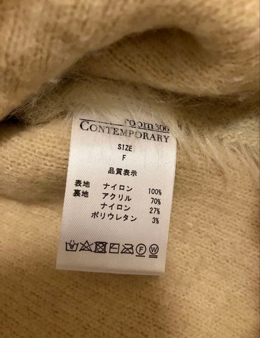 room306contemporaryシャギーニットカーディガン